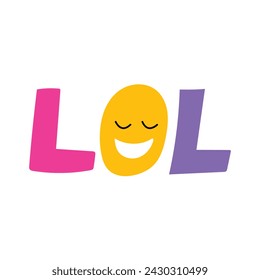 Text with world LOL. EPS10