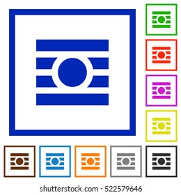 Text wrap flat color icons in square frames
