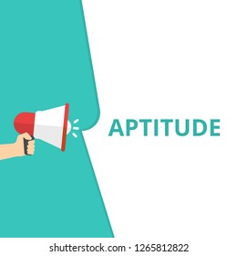 text writing Aptitude. Vector illustration