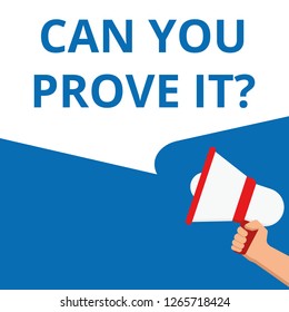 text writing Can You Prove It question. Vector illustration