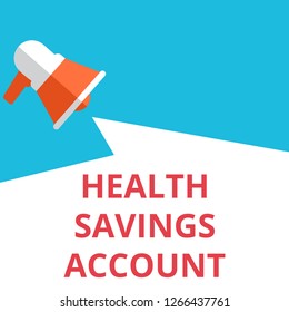 text writing Health Savings Account. Vector illustration