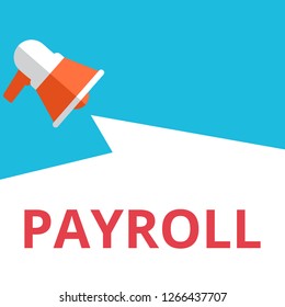 text writing Payroll. Vector illustration
