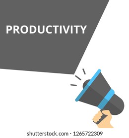 text writing Productivity. Vector illustration