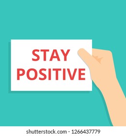 text writing Stay Positive. Vector illustration