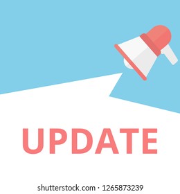 text writing UPDATE. Vector illustration