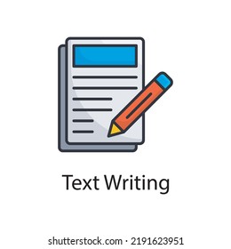 Text Writing vector filled outline Icon Design illustration. Miscellaneous Symbol on White background EPS 10 File