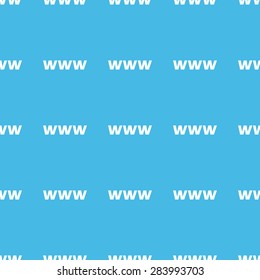 Text WWW, repeated in straight lines on blue background