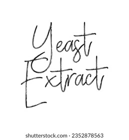 text Yeast Extract, vector illustration