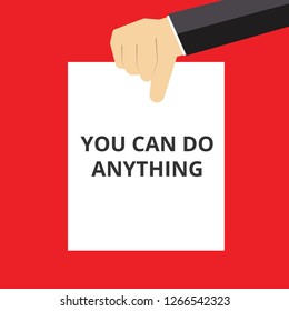 text You Can Do Anything. Vector illustration