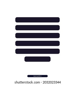 text_justify_centered icon. Layout Sign and symbol icons. vector illustrations. 