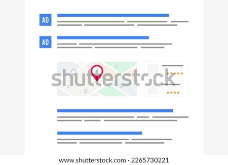Text-based ads, paid, organic and local search results on search engine results page. Improve online visibility and website ranking.