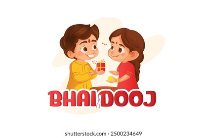 A text-based image with the Hindi text "BHAI DOOJ" displayed prominently