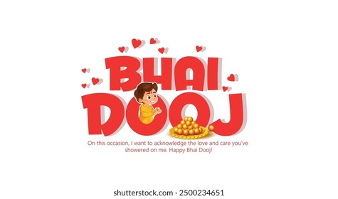 A text-based image with the Hindi text "BHAI DOOJ" displayed prominently