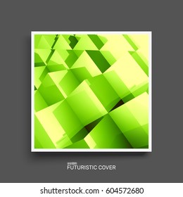 Textbook, booklet or notebook mockup. Business brochure. Cover design template. Vector Illustration.