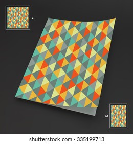 Textbook, Booklet or Notebook Mockup. Vector Illustration.
