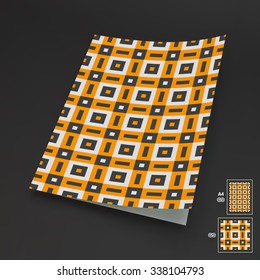 Textbook, Booklet or Notebook Mockup. Vector Illustration. 