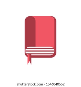 textbook bookmark school and education icon vector illustration
