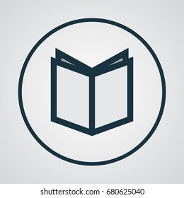 Textbook Colorful Outline Symbol. Premium Quality Isolated Learning Element In Trendy Style.