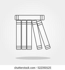 Textbook cute icon in trendy flat style isolated on grey background. School symbol for your design, logo, UI. Vector illustration, EPS10.