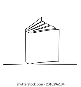 Textbook, Dictionary, Book, Continuous Single Line Drawing