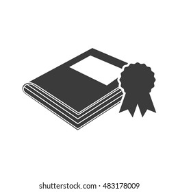 textbook with education icon vector illustration design