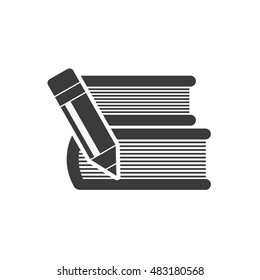 textbook with education icon vector illustration design