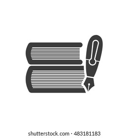 textbook with education icon vector illustration design
