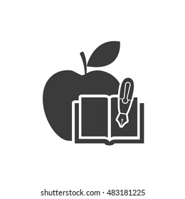 textbook with education icon vector illustration design