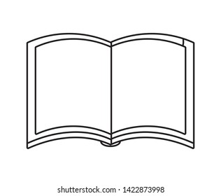 textbook education open isolated icon