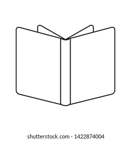 textbook education open isolated icon