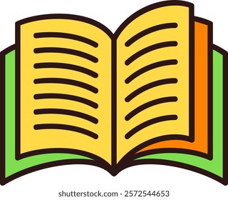 Textbook Flat Style Sample EPS Icon