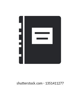 textbook flat vector icon