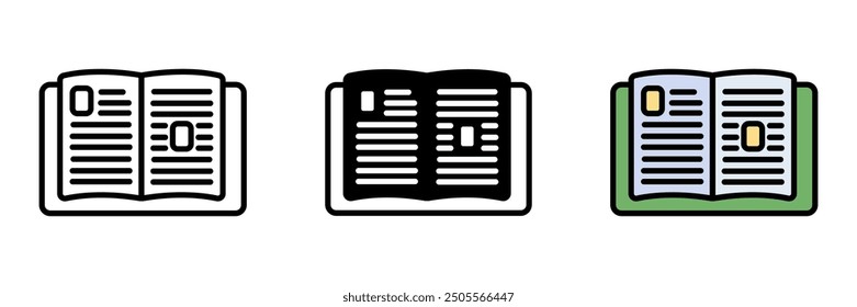 Textbook Icon, A book containing detailed information on a subject, used by students as a primary resource for studying and learning.