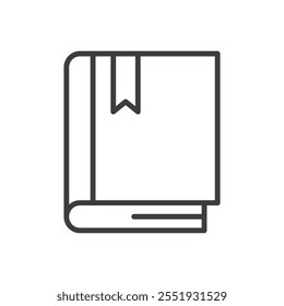Ícone de livro de texto isolado em fundo branco. Ícone de vetor.