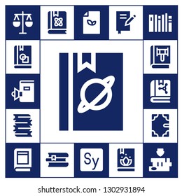  textbook icon set. 17 filled textbook icons.  Simple modern icons about  - Law, Book, Books, Paper, Story