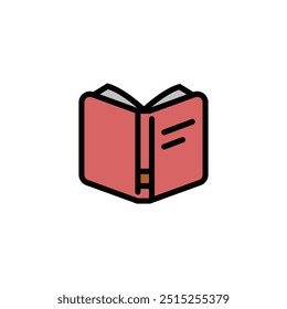 Textbook icon stock vector illustration
