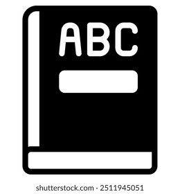 Icono de libro de texto para Web, App, infografía, etc