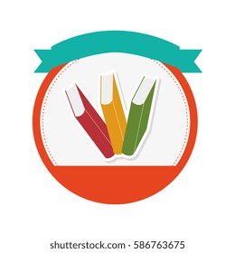 textbook library isolated icon