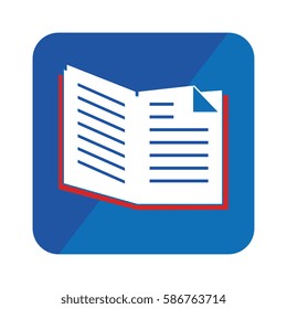 textbook library isolated icon