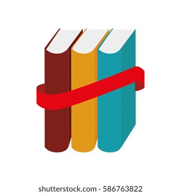 textbook library isolated icon