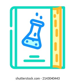 textbook for noting lesson color icon vector. textbook for noting lesson sign. isolated symbol illustration