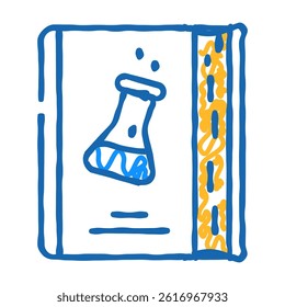 textbook for noting lesson doodle icon sketch vector. textbook for noting lesson sign. isolated symbol illustration