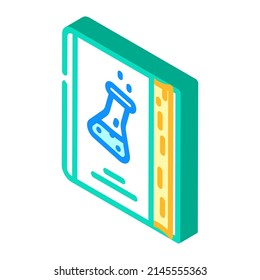 manual para anotar la lección vector de icono isométrico. manual para anotar la señal de la lección. ilustración de símbolo aislado