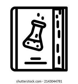 textbook for noting lesson line icon vector. textbook for noting lesson sign. isolated contour symbol black illustration