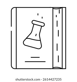 textbook for noting lesson line icon vector. textbook for noting lesson sign. isolated contour symbol black illustration