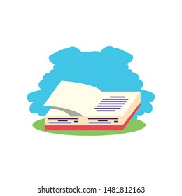 textbook open supply isolated icon