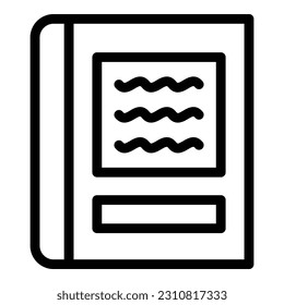 Textbook oratory icon outline vector. Speach election. Rhetoric speech
