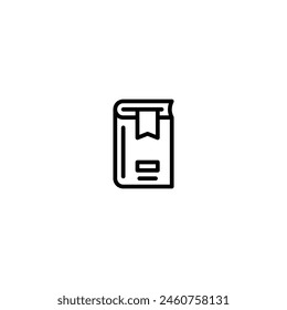 textbook outline icon and illustration