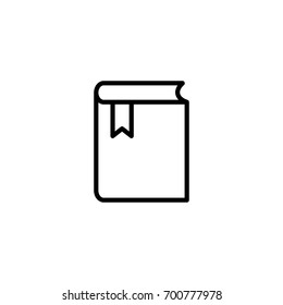 textbook reading line black icon