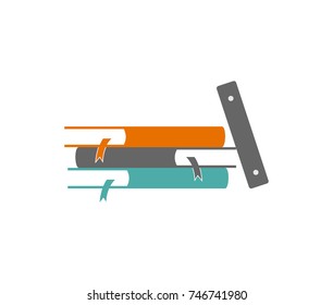 Textbook School Illustration Logo